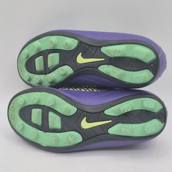 Nike Magista Soccer Cleats Girls 11C Purple Green Firm Ground FG Shoes Kids - Picture 9 of 12